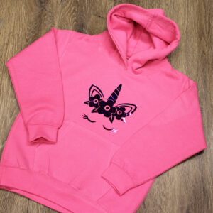 Unicorn children's pink hoodie