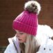 Faux Fur Pop Pom Chunky Beanie