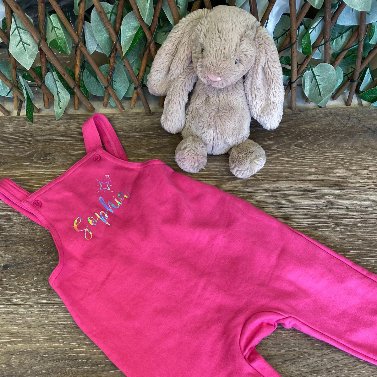 personalised baby dungarees