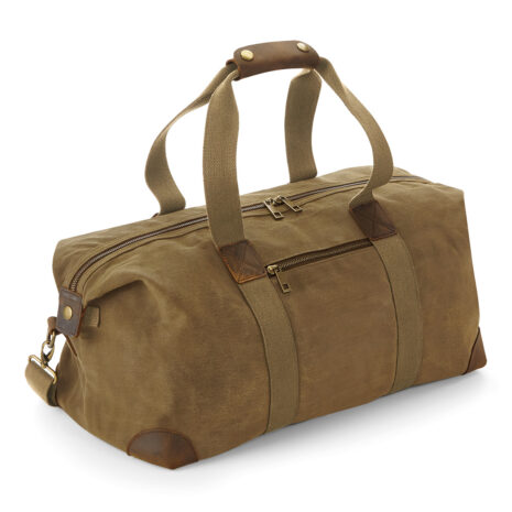 QD650_DesertSand_FT Heritage waxed canvas holdall