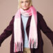b494r fluffy check scarf